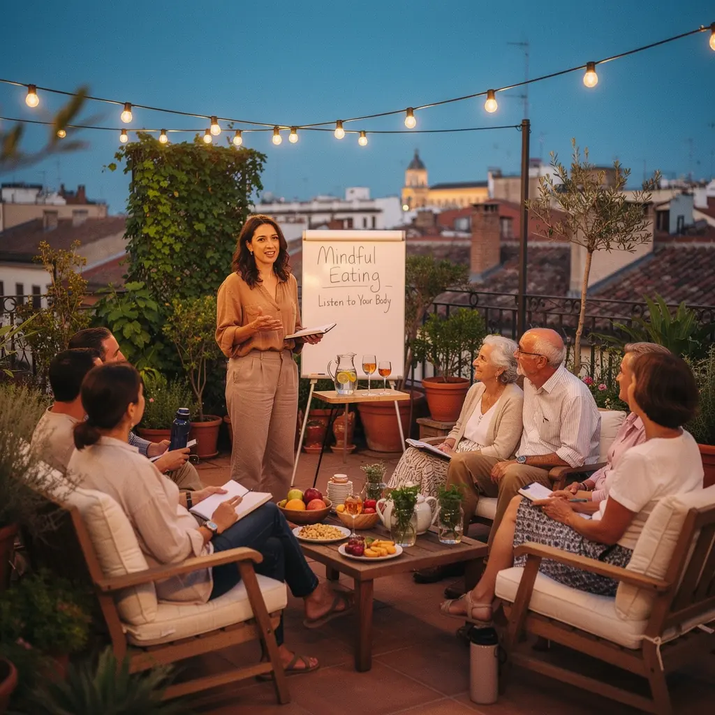 Mesa de frutas frescas y verduras, simbolizando una dieta saludable para el programa de desintoxicación.